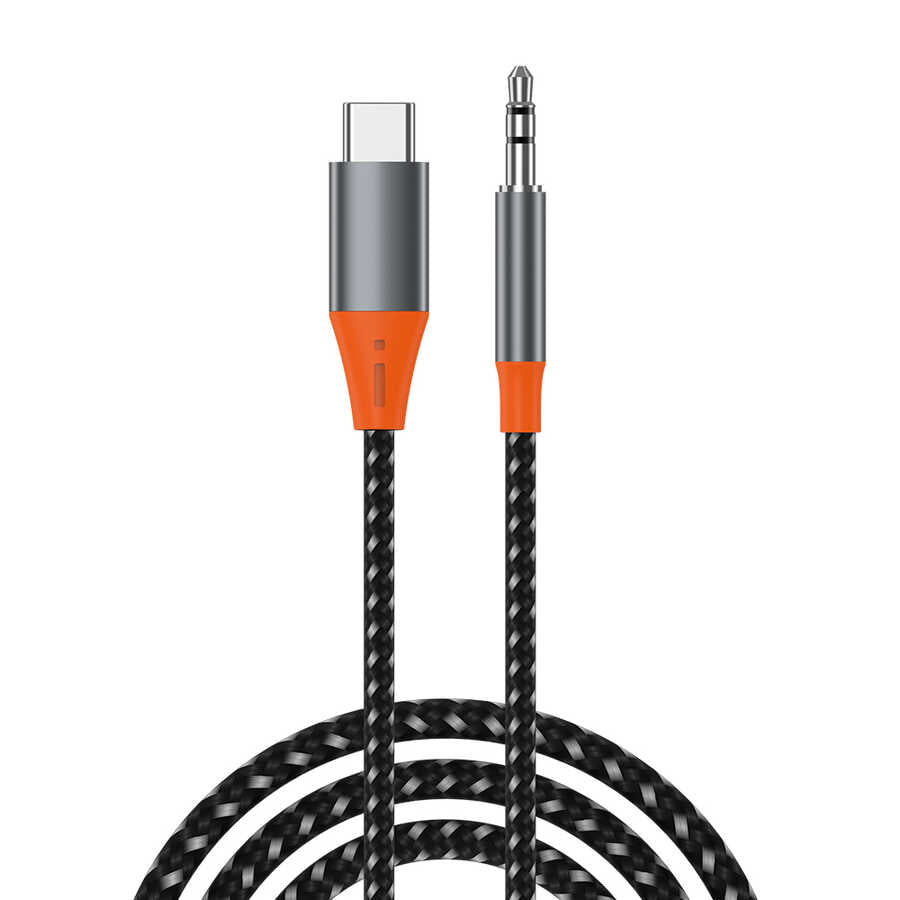Wiwu YP07 Type-C To 3.5mm Aux Audio 1.2 Metre Ses Kablosu - 1 Wiwu YP07 Type-C To 3.5mm Aux Audio 1.2 Metre Ses Kablosu - 1